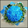 Unique, lavish and extravagant, this bouquet of 99 blue roses cannot fail to impress and astound. Please order two days in advance or call us.