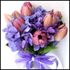 Bridal Bouquet Purple hydrangea, purple tulips bouquet