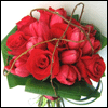 Bridal Bouquet 10 red tulips & 10 red roses