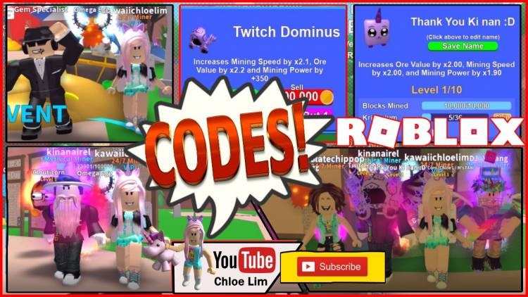 Roblox Mining Simulator Gamelog October 6 2018 Free Blog Directory - list of all the mining simulator codes in roblox game