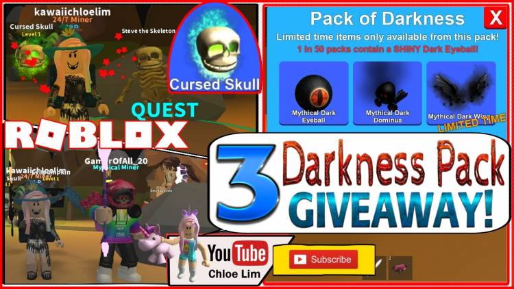 Roblox Mining Simulator Gamelog October 31 2018 Free Blog Directory - skull darkness roblox