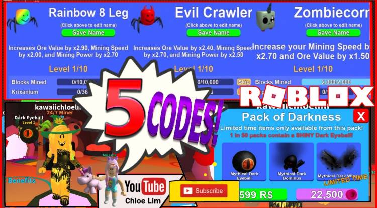 Roblox Mining Simulator Gamelog October 15 2018 Free Blog Directory - 100 new codes for roblox mining simulator codes 2019